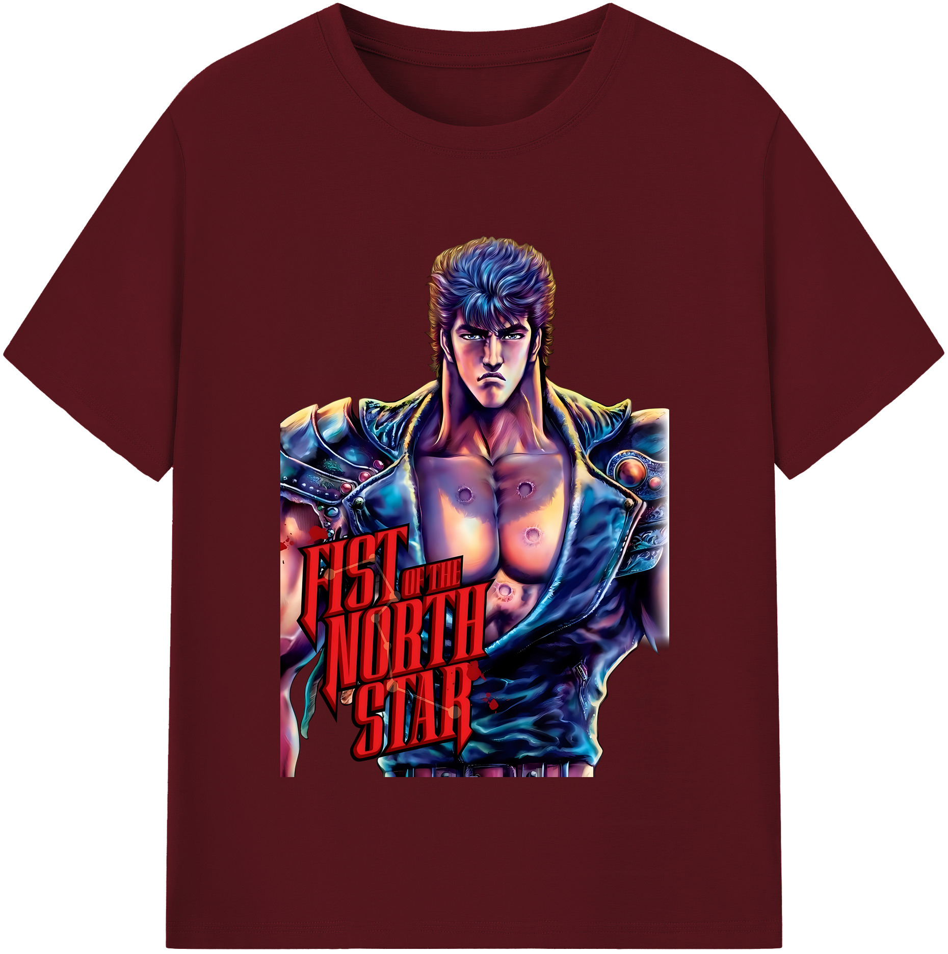 （画像用） 北斗の拳 Fist of the North Star 綿100％半袖Tシャツ（フロントプリント）